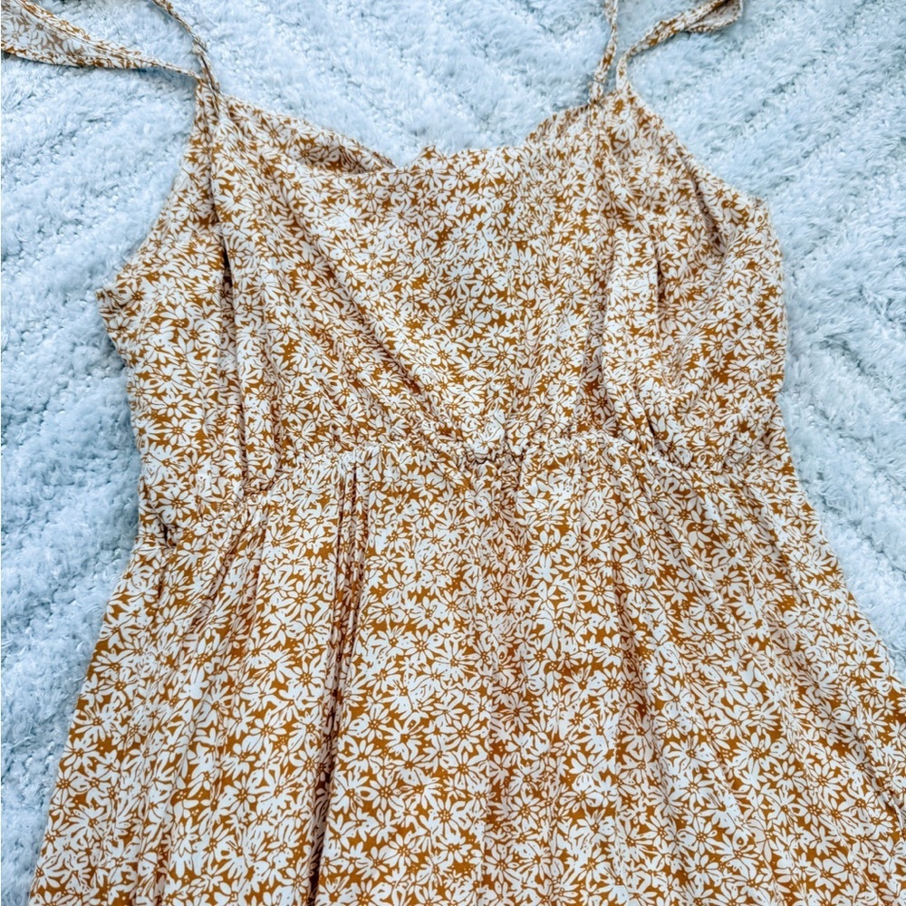 Pink Lily Amber Floral Mini Dress Ruffle Button Front - Size Small - Picture 6 of 8